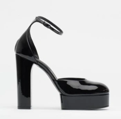 Shop Casadei Flat Shoes In Tiffany/nero