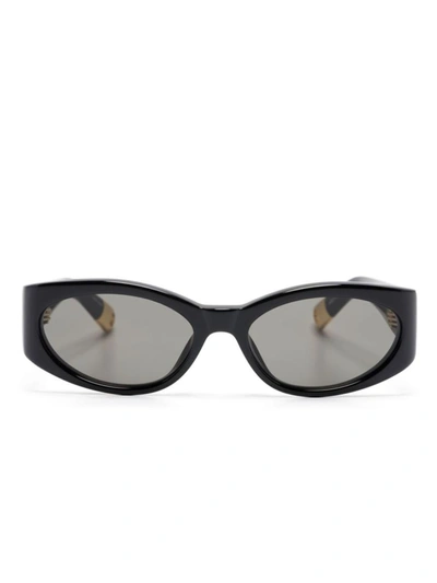 Shop Jacquemus 'gala' Glasses In Black