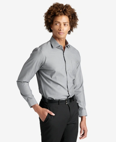 Shop Kenneth Cole Slim Fit  New York Stretch Collar Solid Dress Shirt In Eclipse