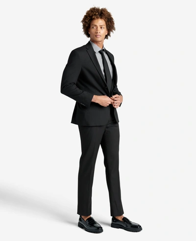 Kenneth Cole Slim Fit  New York Stretch Collar Solid Dress Shirt In Eclipse