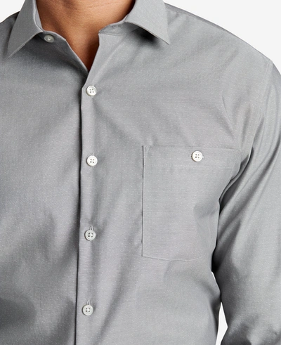Kenneth Cole Slim Fit  New York Stretch Collar Solid Dress Shirt In Eclipse