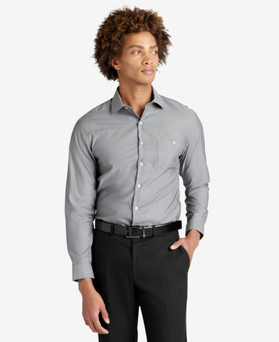Kenneth Cole Slim Fit  New York Stretch Collar Solid Dress Shirt In Eclipse