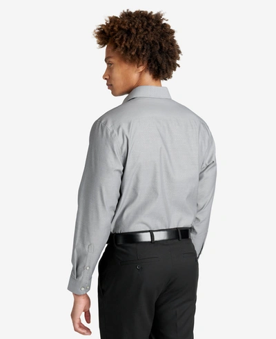 Kenneth Cole Slim Fit  New York Stretch Collar Solid Dress Shirt In Eclipse
