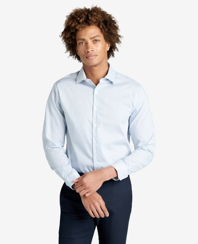Kenneth Cole Slim Fit  Natural Stretch Dress Shirt In Powder Blue