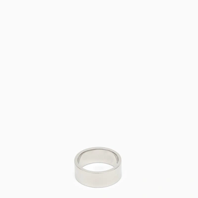 Shop Alexander Mcqueen Ivory Ring With Logo Men In White