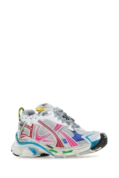 Shop Balenciaga Woman Multicolor Runner Sneakers