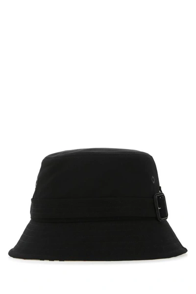 Shop Burberry Woman Black Cotton Hat