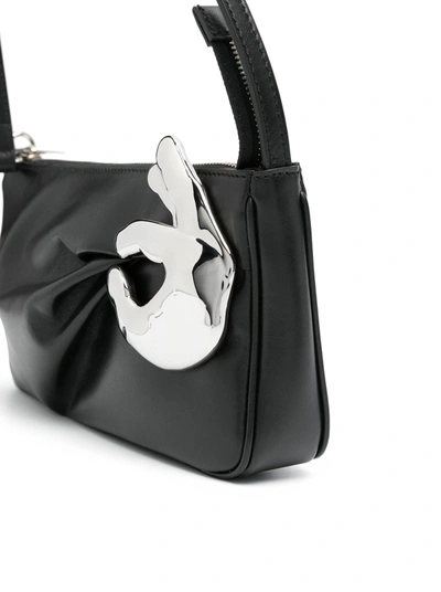 Shop Coperni Women Ok Emoji Shoulder Bag In Black