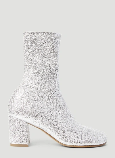 Shop Dries Van Noten Women Glitter Block Heel Boots In Multicolor