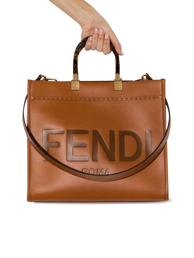 Shop Fendi Women  Sunshine Medium In Brown