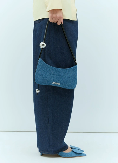 Shop Jacquemus Women Le Bisou Perle Shoulder Bag In Blue