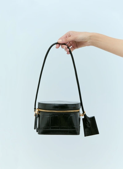 Shop Jacquemus Women Le Vanito Shoulder Bag In Black