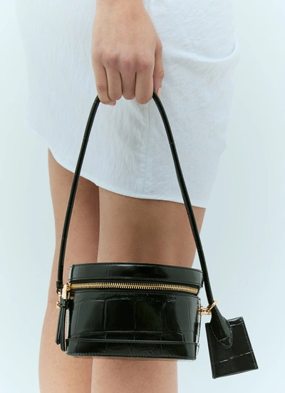 Shop Jacquemus Women Le Vanito Shoulder Bag In Black