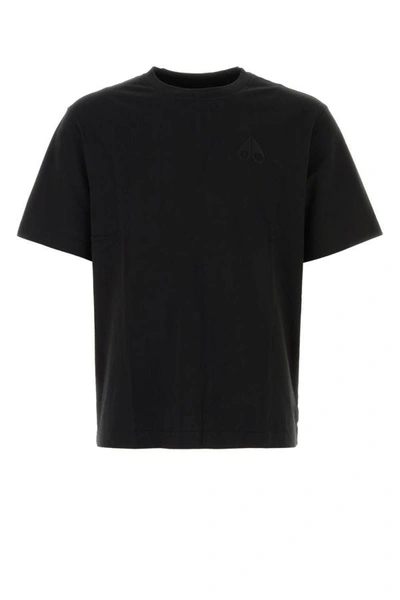 Shop Moose Knuckles Man Black Cotton T-shirt