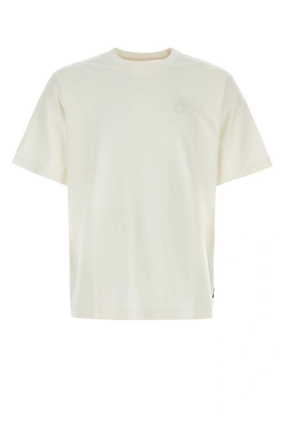 Shop Moose Knuckles Man White Cotton T-shirt