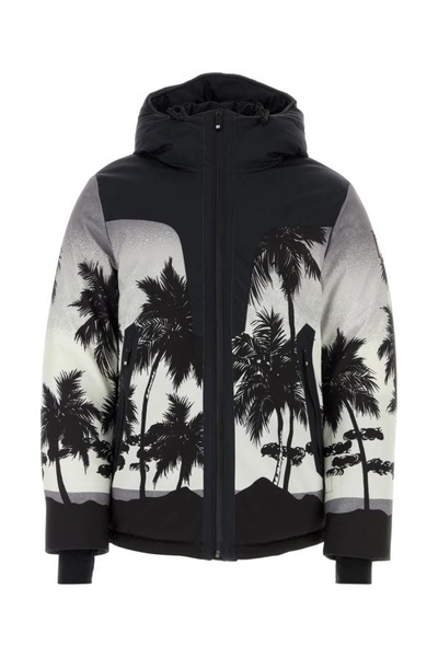 Palm Angels Printed Polyester Palm Ski Jacket In Multicolor