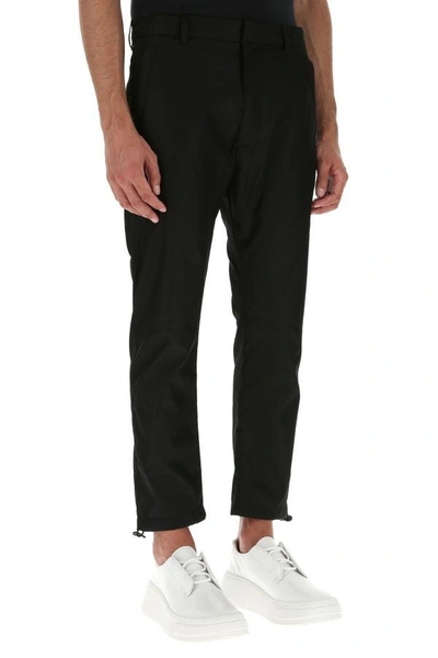 Shop Prada Man Black Nylon Pant