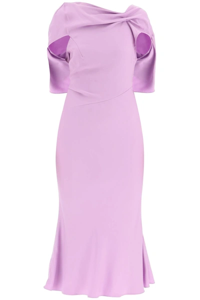 Shop Roland Mouret Midi Cady Dress Women In Purple