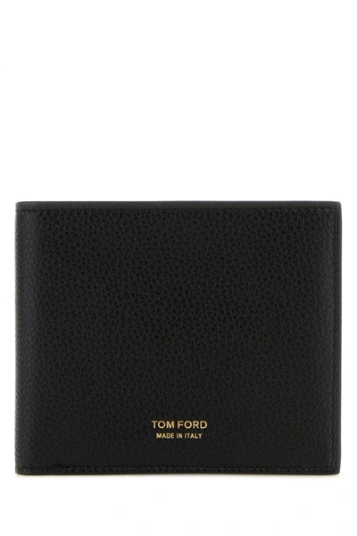 Shop Tom Ford Man Black Leather Wallet