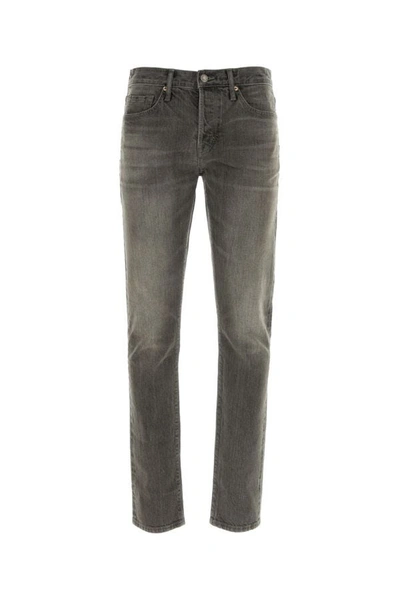 Shop Tom Ford Man Jeans In Gray