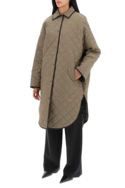 Shop Totême Toteme Quilted Cocoon Coat Women In Green
