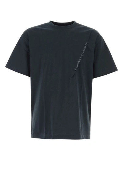 Shop Y/project Y Project Man Slate Cotton T-shirt In Black