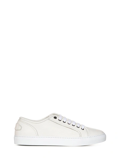 Shop Brioni Primavera Sneakers In Bianco