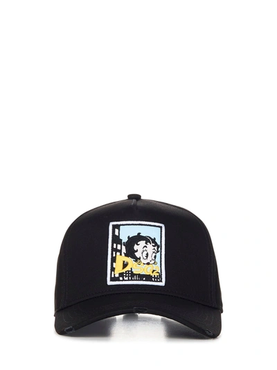 Shop Dsquared2 Betty Boop Hat In Nero