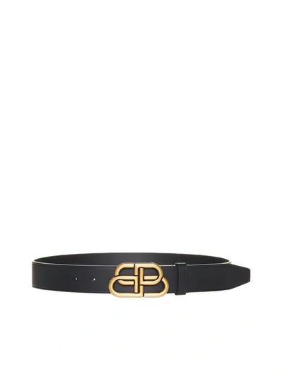 Shop Balenciaga Belts In Black