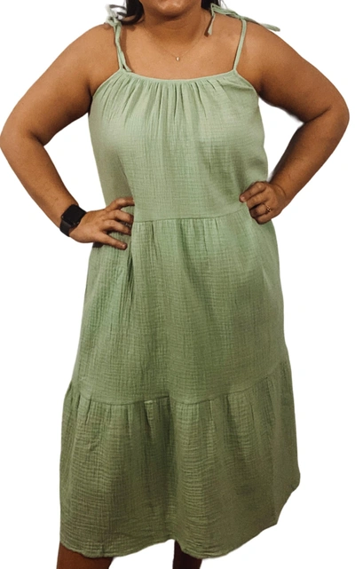 Shop Very J On My Way Maxi Dress In Sage Green