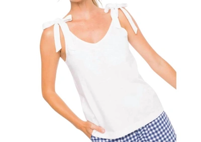 Shop Southern Tide Kristen Sun Farer Tie Shoulder Tank In White