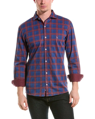 Shop Tailorbyrd Plaid Shirt In Red