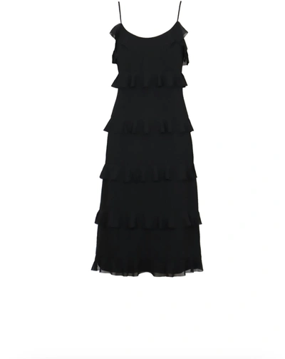 Shop Lucy Paris Valentina Midi Dress In Black