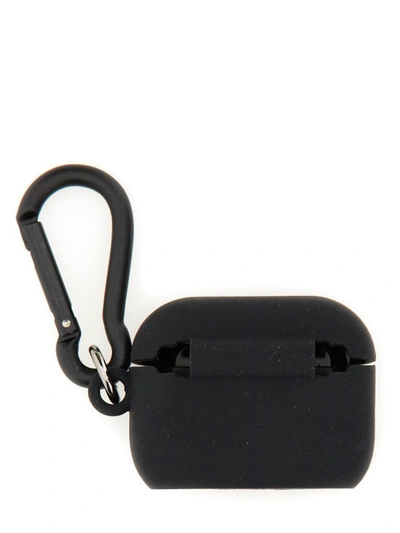 Shop Dolce & Gabbana Airpods Holder With Logo In Black