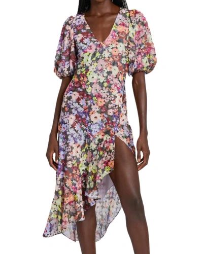 Shop Amanda Uprichard Glenna Dress In Zahara Fleur Print In Multi