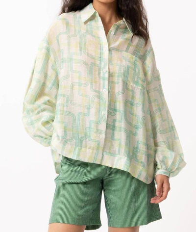 Shop Frnch Charlotte Blouse In Light Green