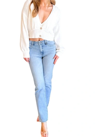 Shop Hidden Tracey High Rise Straight Jean In Light Blue