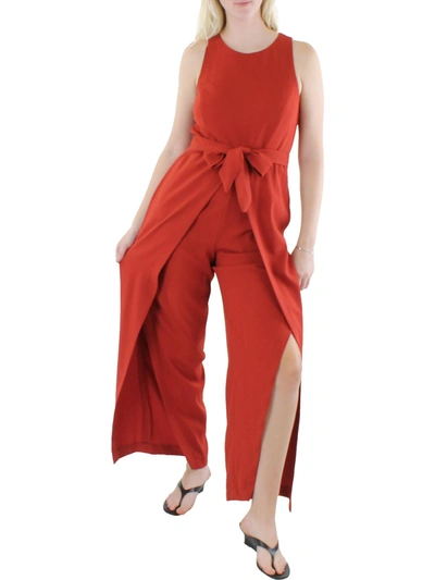 Shop Inc Womens Panel Belted Jumpsuit In Red