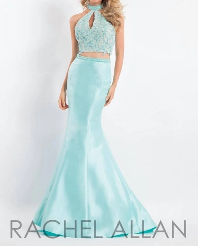 Shop Rachel Allan Long Prom Dress In Mint In Green