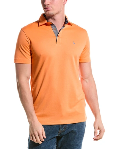 Shop Tailorbyrd Polo Shirt In Orange