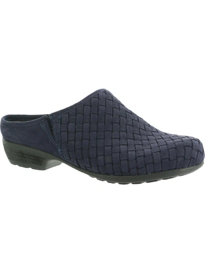 Shop Walking Cradles Emerson Womens Slip On Padded Insole Clogs In Blue