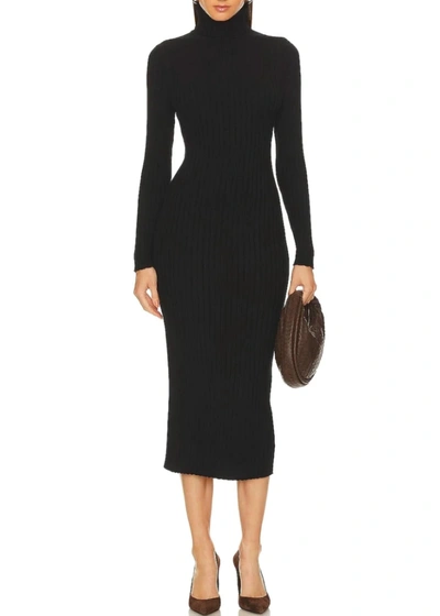 Shop 525 America Kylie Rib Maxi Dress In Black