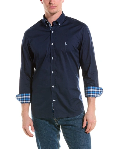 Shop Tailorbyrd Stretch Shirt In Blue