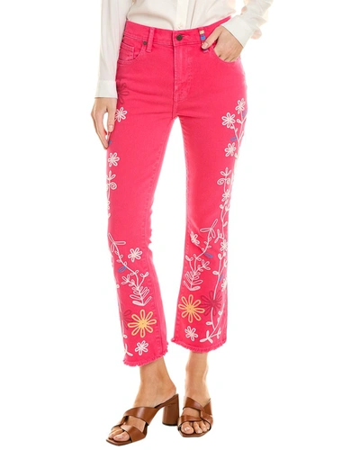 Shop Johnny Was Ryan Raspberry Cropped Baby Bootcut Jean In Pink
