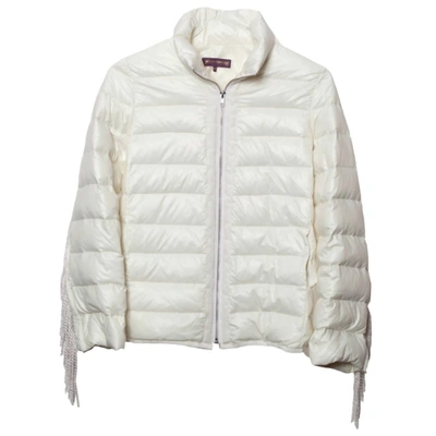 Shop Glamourpuss Fringe Jacket In Off White