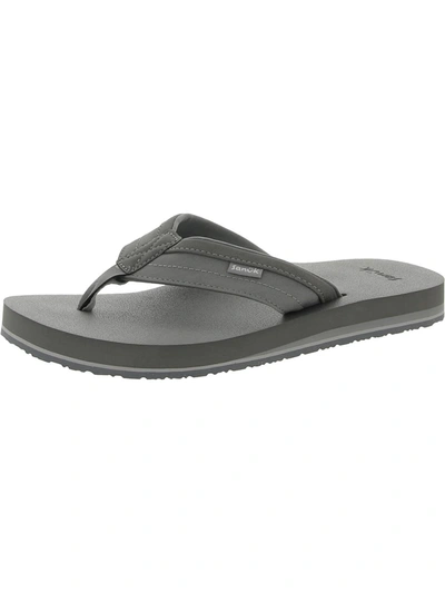 Shop Sanuk Ziggy Womens Slip On Water Resistant Thong Sandals In Grey