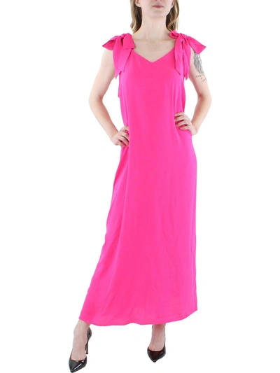 Shop Riley & Rae Womens V-neck Long Maxi Dress In Pink