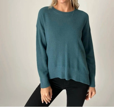 Shop Six/fifty Crew Neck Sweater In Teal In Blue