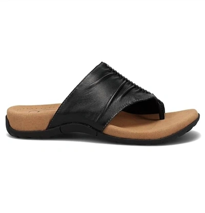 Shop Taos Women's Gift 2 Leather Sandal - Medium Width In Black
