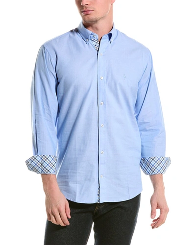 Shop Tailorbyrd Stretch Shirt In Blue